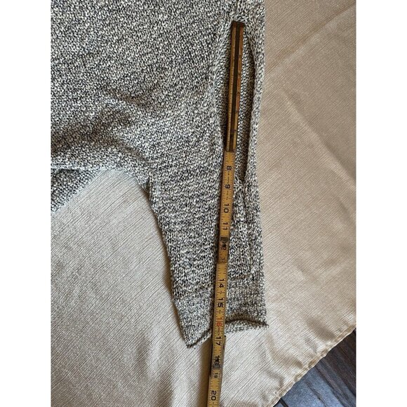 LOU&GRAY WOMAN'S Gray Grey SWEATER‎ 3/4 SLEEVE BOAT NECK CROCHET SIZE Medium - Picture 6 of 10